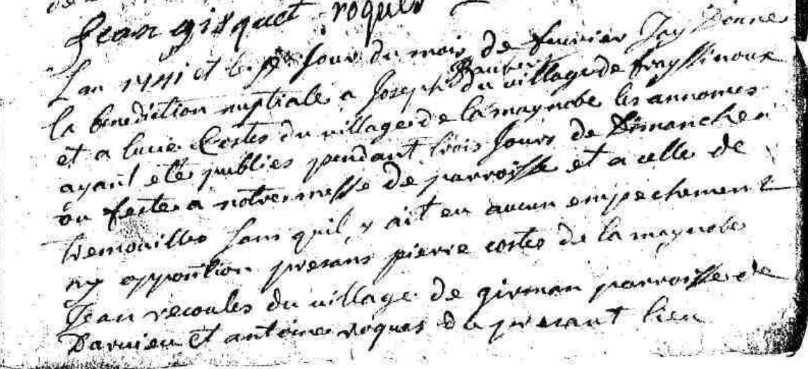 Mariage Gaubert Joseph - Costes Lucie 19_02_1741 -1.jpg